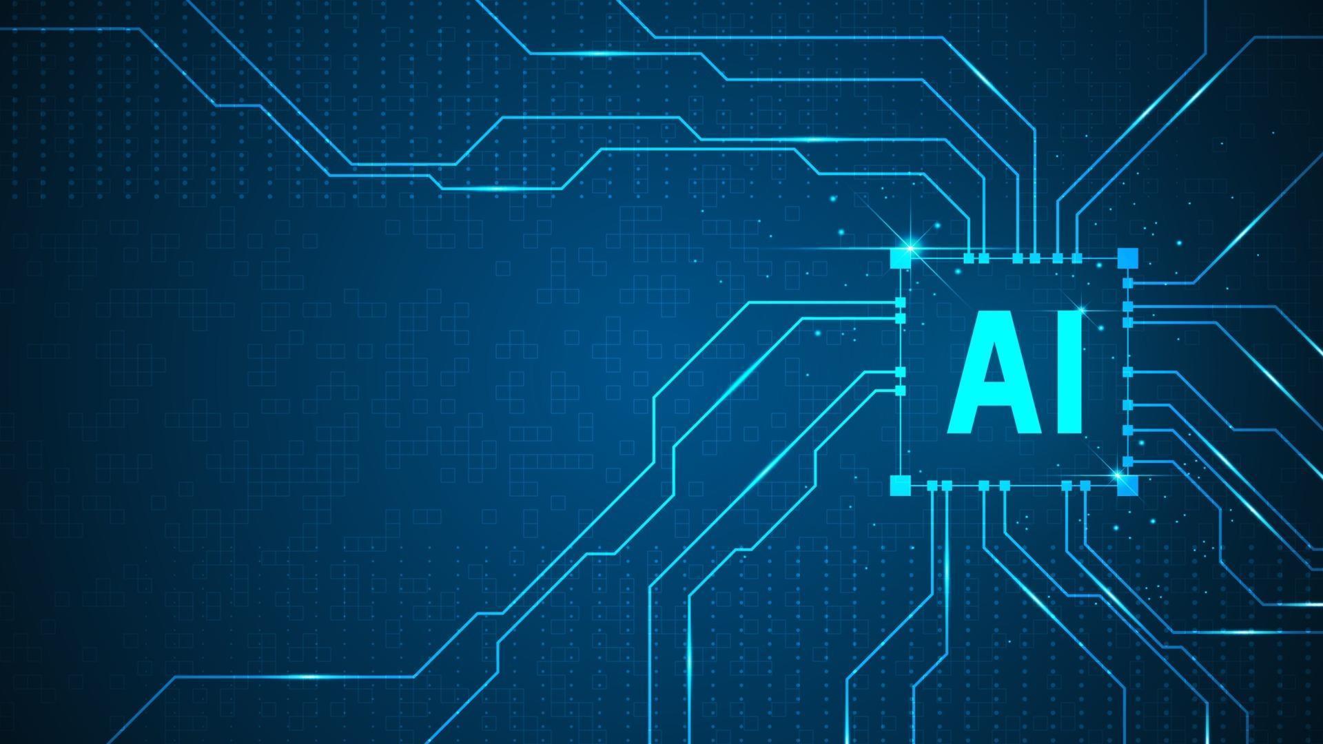 technology background with a ai concept vector